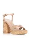Stuart Weitzman Dayna Platform Sandal In Adobe/natural