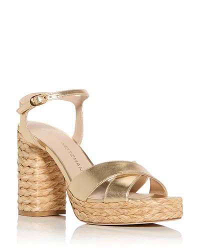 STUART WEITZMAN WOMEN'S DAYNA ESPADRILLE PLATFORM SANDALS