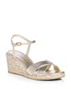 Stuart Weitzman Women's Dayna Espadrille Wedge Sandals In Light Gold