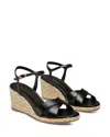 Stuart Weitzman Dayna Leather Crisscross Espadrille Sandals In Multi