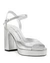 Stuart Weitzman Dayna Ii Platform Sandals In Silver