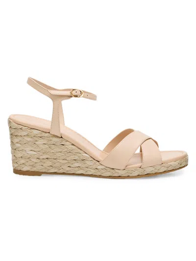 STUART WEITZMAN WOMEN'S DAYNA LEATHER ESPADRILLE SANDALS