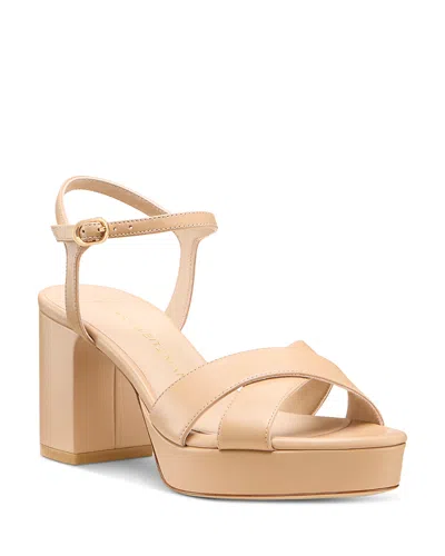 STUART WEITZMAN WOMEN'S DAYNA LEATHER PLATFORM SANDALS
