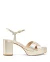 Stuart Weitzman Dayna Platform 80 Sandals In Light Gold