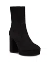 Stuart Weitzman Dayna Suede Platform Booties In Black