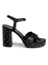 Stuart Weitzman Dayna Sostud Platform Sandal In Black