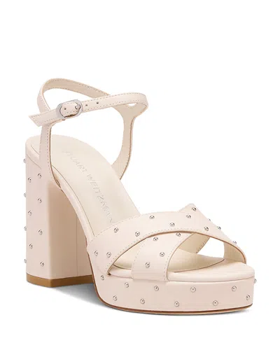 Stuart Weitzman Women's Dayna Studded Platform Sandals In Neutral