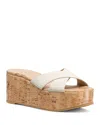 Stuart Weitzman Women's Dayna Wedge Sandals In Cream