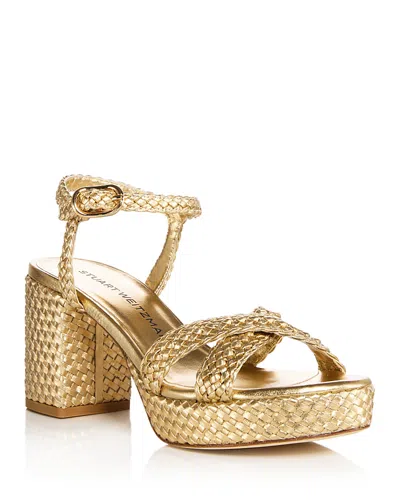 Stuart Weitzman Women's Dayna Woven Platform Sandals In Multi