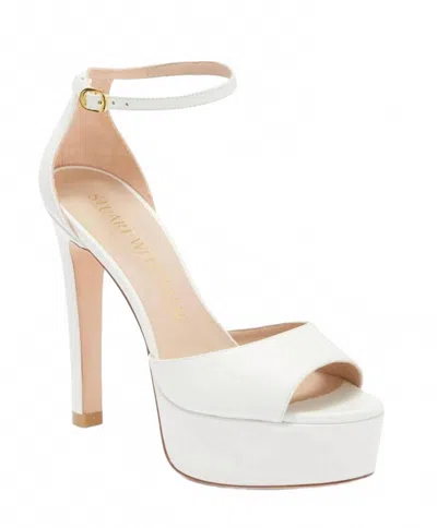 Stuart Weitzman Women's Disco Platform Sandals In White In Animal Print