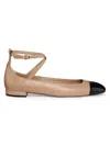 Stuart Weitzman Women's Eden Strap Leather Ballet Flats In Multi