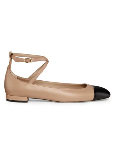 Stuart Weitzman Women's Eden Strap Leather Ballet Flats In Multi