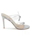 Stuart Weitzman Women's Embellished Strappy Tie Sandals In Clear Crys
