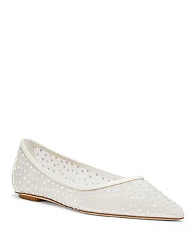 STUART WEITZMAN WOMEN'S EMILIA EMBELLISHED MESH FLATS