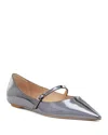Stuart Weitzman Emilia Mary Jane Flat In Cool Gray