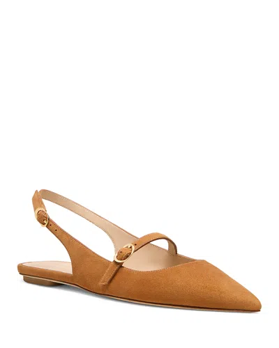 Stuart Weitzman Women's Emilia Pointed Toe Slingback Mary Jane Shoes