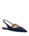 Stuart Weitzman Emilia Suede Mary Jane Slingback Ballerina Flats