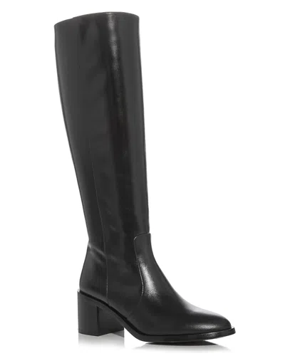 Stuart Weitzman Esme Leather Knee Boots In Black