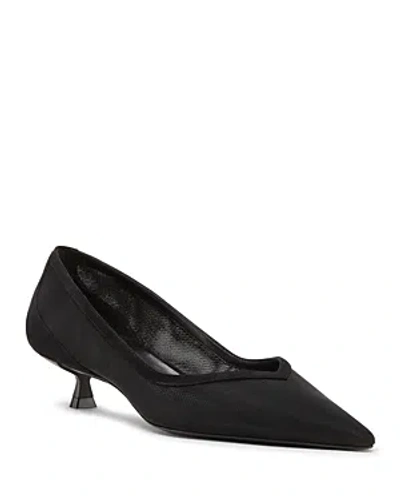 Stuart Weitzman 35mm Eva Suede Pumps In Black