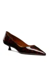 Stuart Weitzman Eva Tortoiseshell Kitten-heel Pumps In Dark Brown