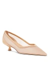 Stuart Weitzman Women's Eva 35mm Mesh & Leather Pumps In Ginger