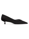 Stuart Weitzman 35mm Eva Suede Pumps In Black