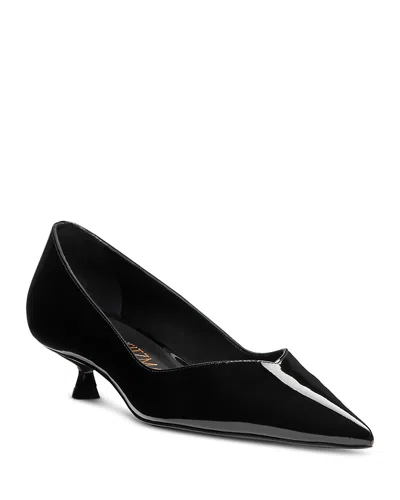 Stuart Weitzman Women's Eva Kitten Heel Pumps