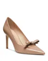 Stuart Weitzman Stuart Felicity Patent Bow Pumps In Fawn