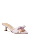 Stuart Weitzman Felicity Patent Bow Mule Sandals In Wisteria