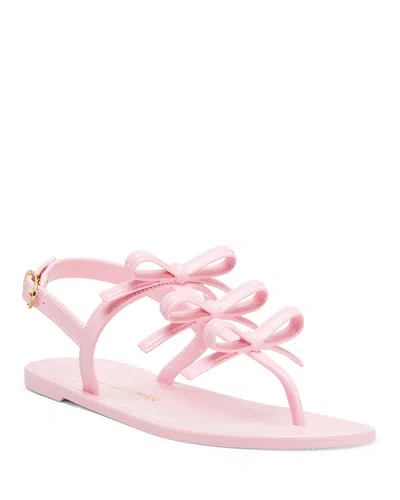 Stuart Weitzman Women's Felicity Bow Sandals In Pink Marshmallow