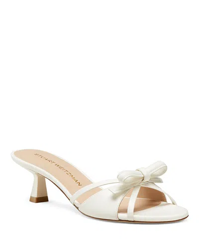 STUART WEITZMAN WOMEN'S FELICITY BOW SLIDE SANDALS