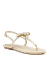 Stuart Weitzman Felicity Espadrille Sandal In Light Gold