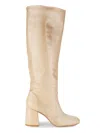 Stuart Weitzman Women's Flareblock Over The Knee Leather Slouch Boots In Dune