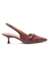 Stuart Weitzman 50mm Georgie Patent Leather Slingback Pumps In Pink