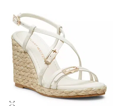 Stuart Weitzman Georgie Espadrille Wedge In White