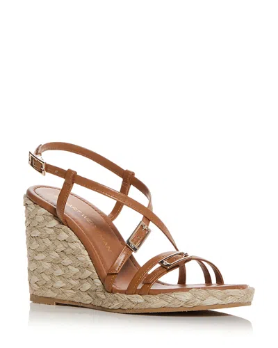 Stuart Weitzman Women's Georgie Espadrille Wedge Sandals In Brown