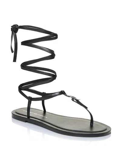 Stuart Weitzman Women's Georgie Lace Up Sandals In Black
