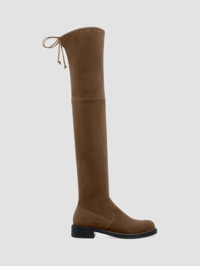 Stuart Weitzman Giseleland Tie-back Over-the-knee Boots In Brown