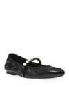 Stuart Weitzman Goldie Ballerinas In Black