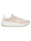 Stuart Weitzman Glide Lace-up Sneaker In Powder White