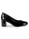 STUART WEITZMAN WOMEN'S HOLLY PATENT LEATHER BLOCK HEEL PUMPS