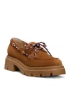 Stuart Weitzman Hudson Boat Shoe In Brown