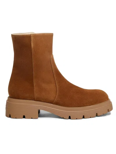 STUART WEITZMAN WOMEN'S HUDSON LITE ZIP 40MM SUEDE BOOTIES