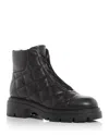 Stuart Weitzman Hudson Quilted Leather Hiker Booties In Multi