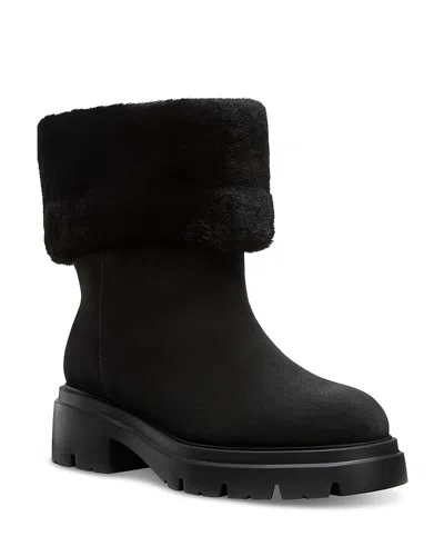Stuart Weitzman Women's Hudson Shearling Booties In Black