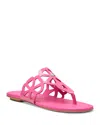 Stuart Weitzman Jasmine Patent Cutout Thong Sandals