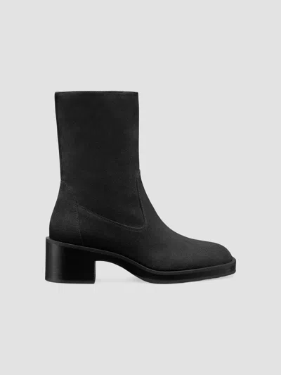 Stuart Weitzman Women's Kaia 40mm Sport Suede Booties In Black