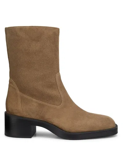 Stuart Weitzman Women's Kaia 40mm Sport Suede Booties In Brown