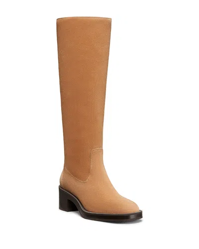 Stuart Weitzman Kaia Knee High Boot In New Camel Sport Suede