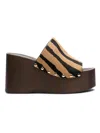 Stuart Weitzman Kate Platform Wedge Sandal In Brown